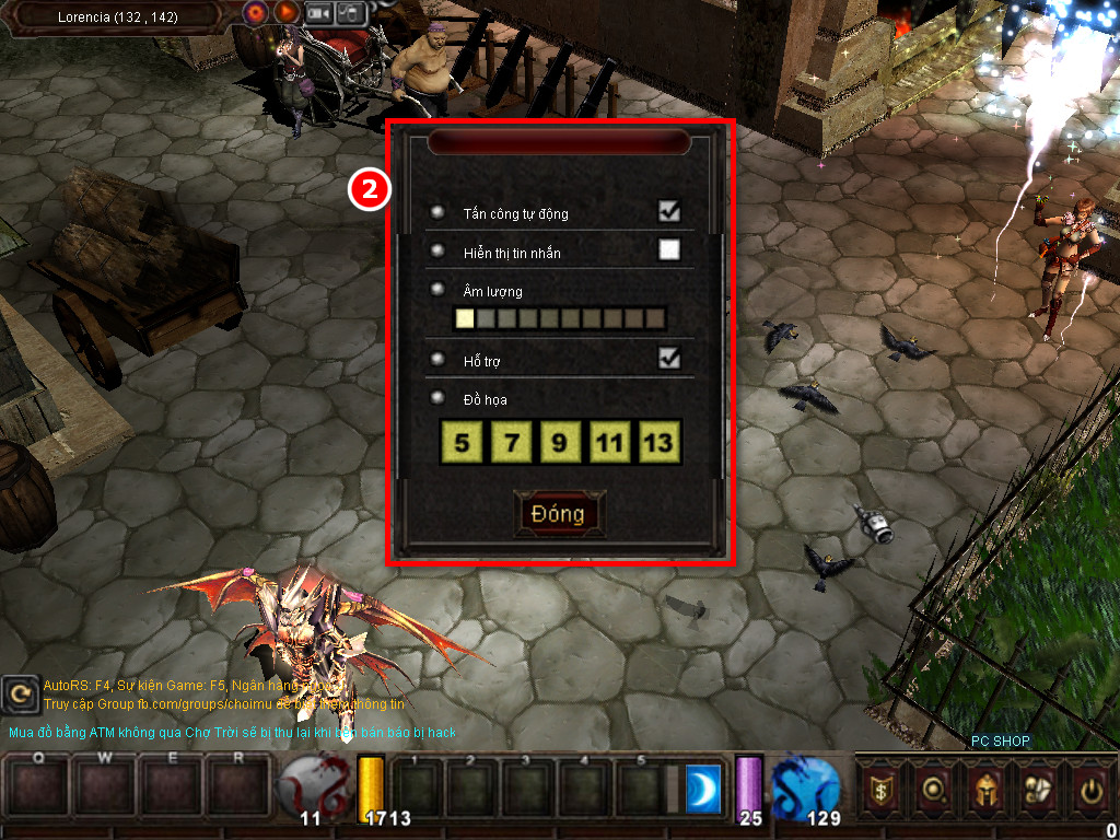 Chức năng chính của Game MU Quỷ Vương